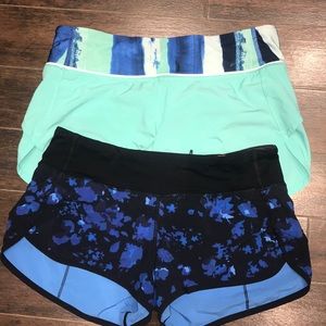 Two pairs of lulu lemon shorts
